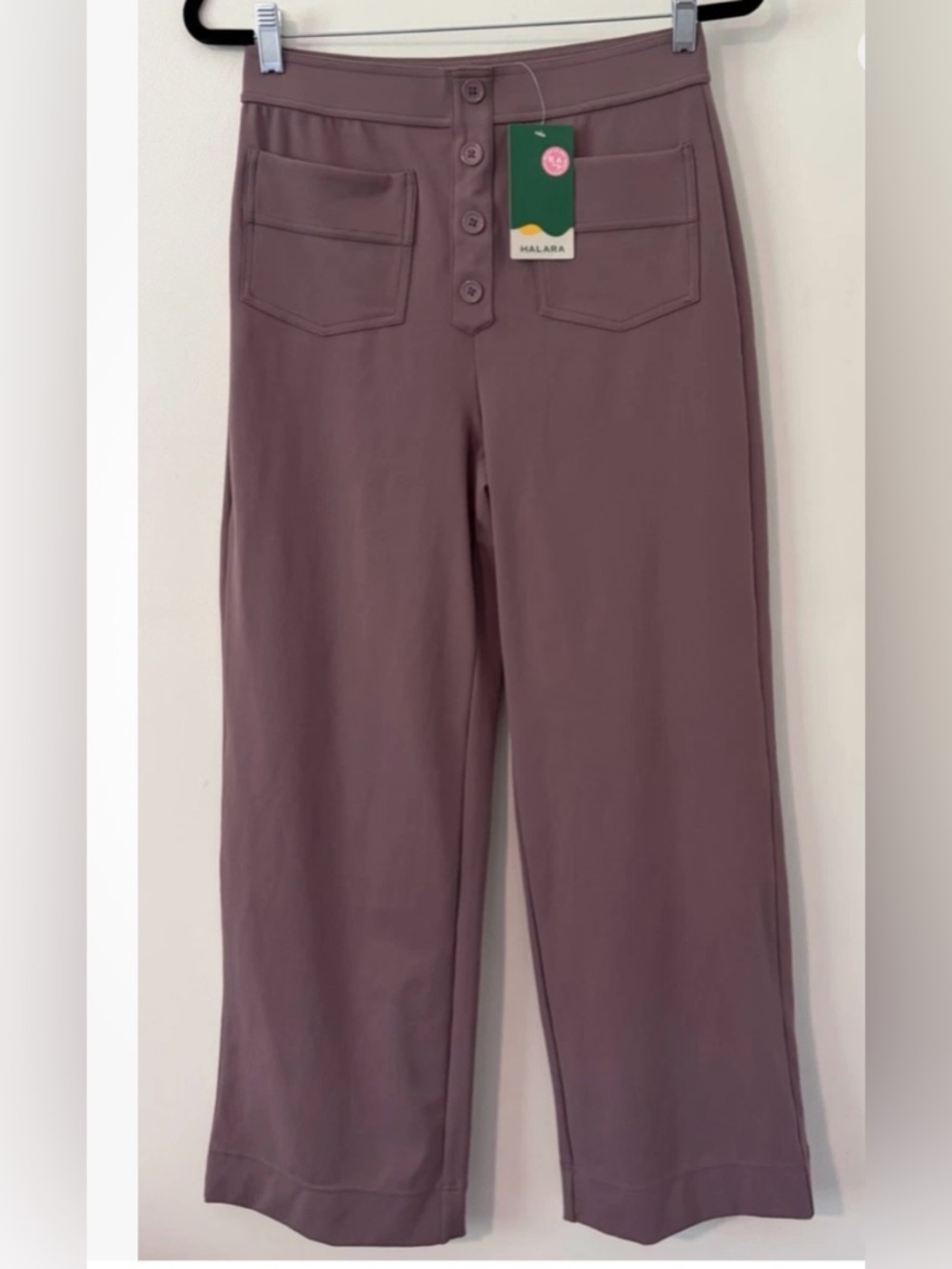 HALARA DayStretch High Waisted Pockets Straight Leg Casual Pants Size M Petite - Picture 4 of 13